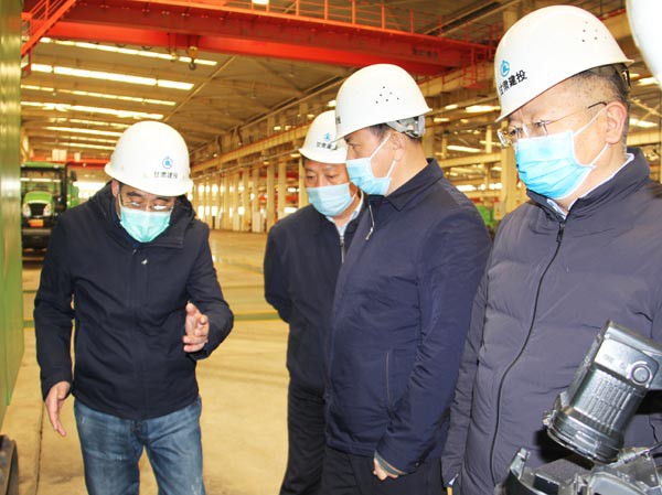 武威市委书记柳鹏一行调研suncitygroup太阳新城复工复产工作