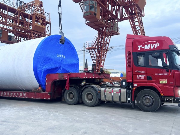 三抓三促行动进行时】  suncitygroup太阳新城张掖临泽明阳风电项目      首套塔筒成功发货