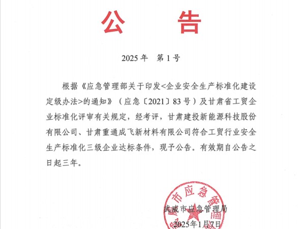 suncitygroup太阳新城再获“安全生产标准化三级企业”